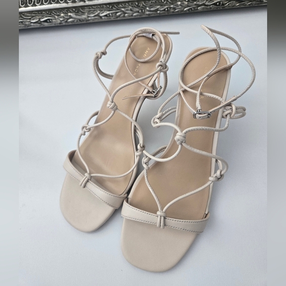 Ann Taylor KNOTTED STRAPPY SANDAL-MISSY. PEARL SHADOW. Size 8.5. New. - Picture 2 of 7